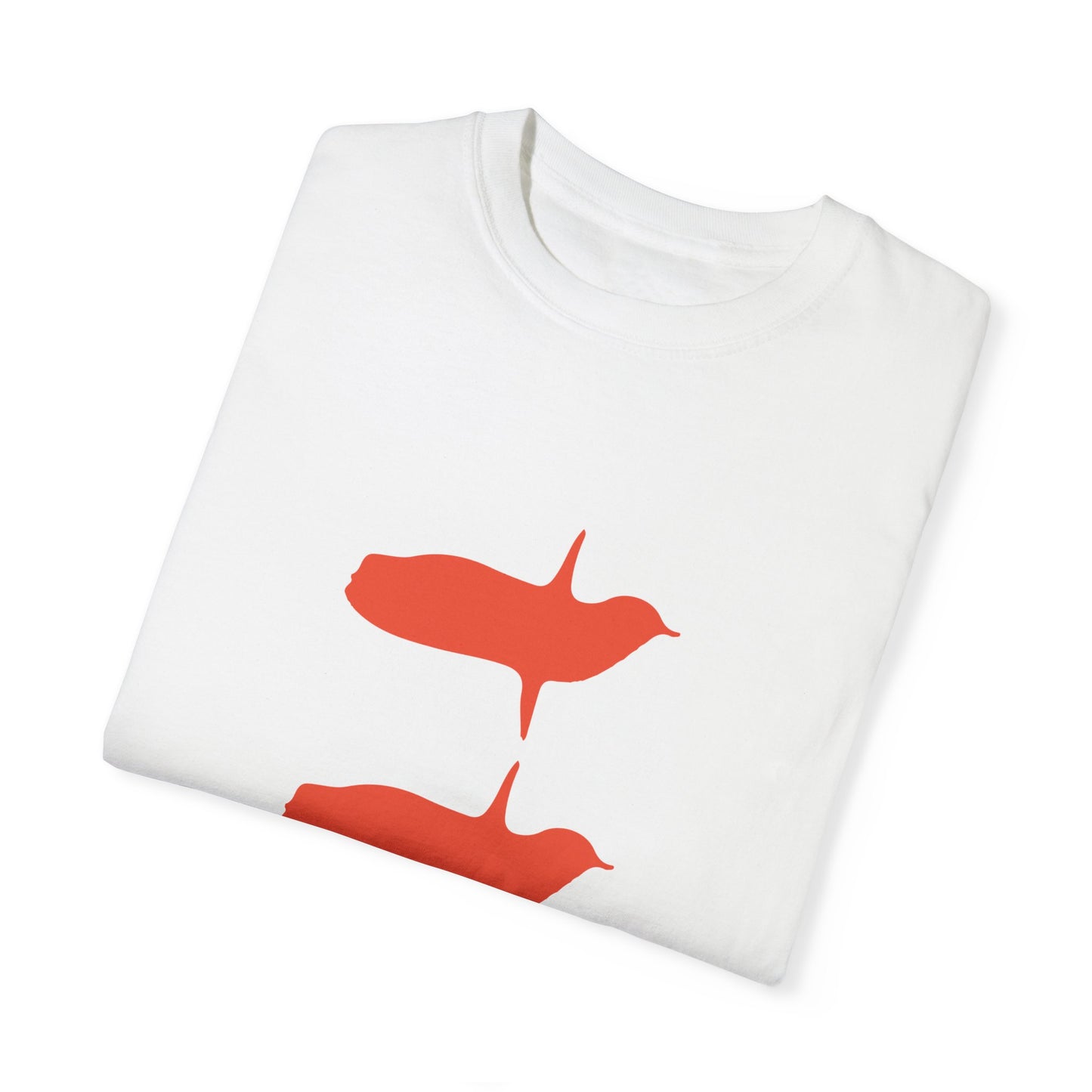 Bird design Garment-Dyed T-shirt