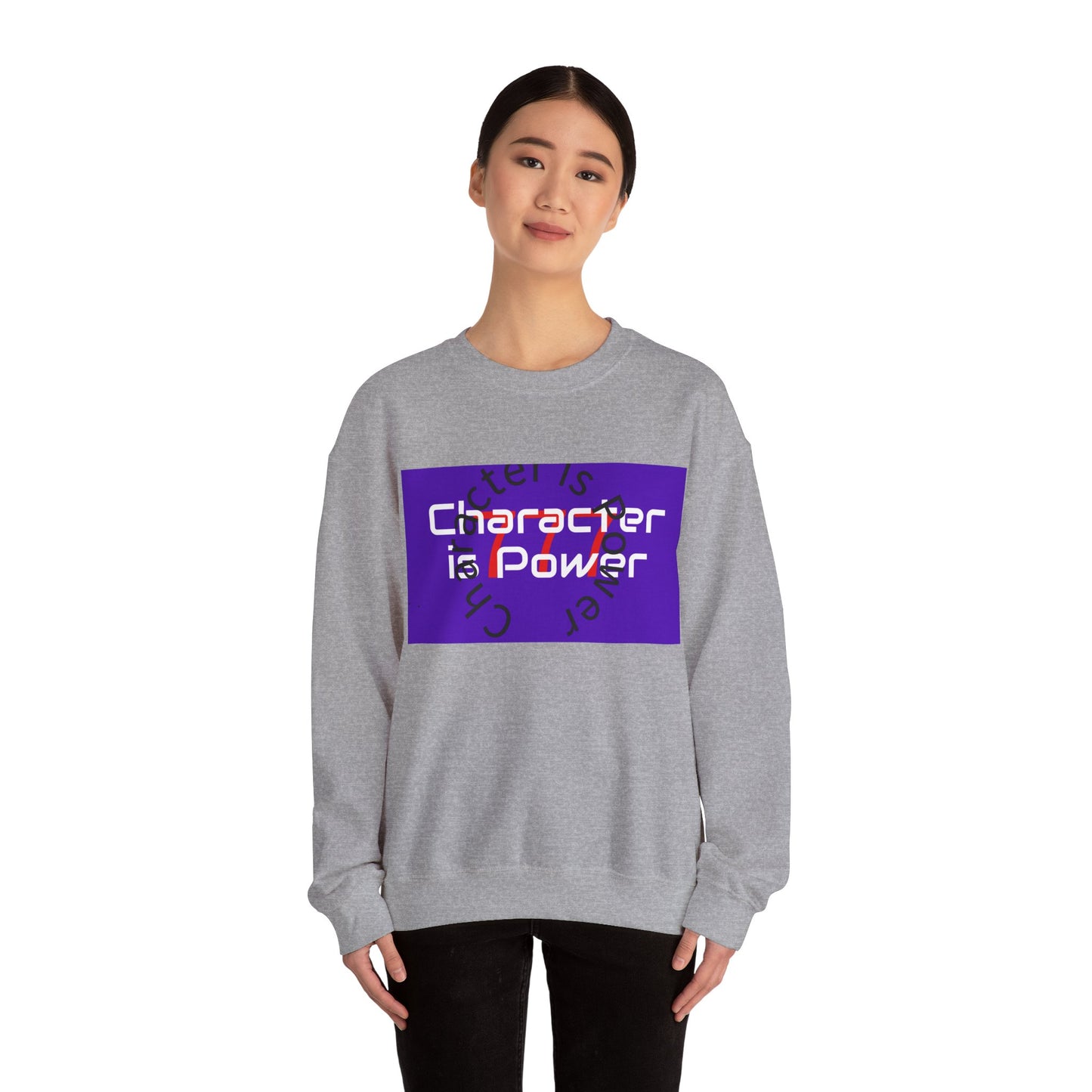Empowering Character Sweatshirt | Cozy Unisex Pullover | Great for Gifting, Inspirational Wear, Everyday Comfort, Motivational Apparel