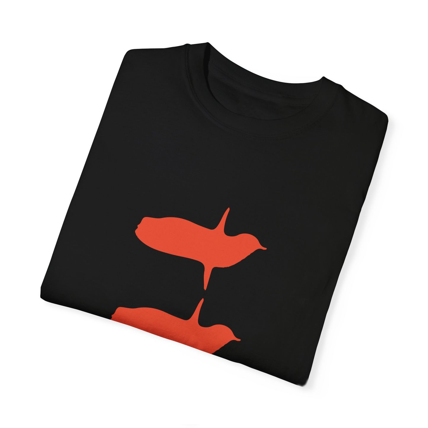 Bird design Garment-Dyed T-shirt