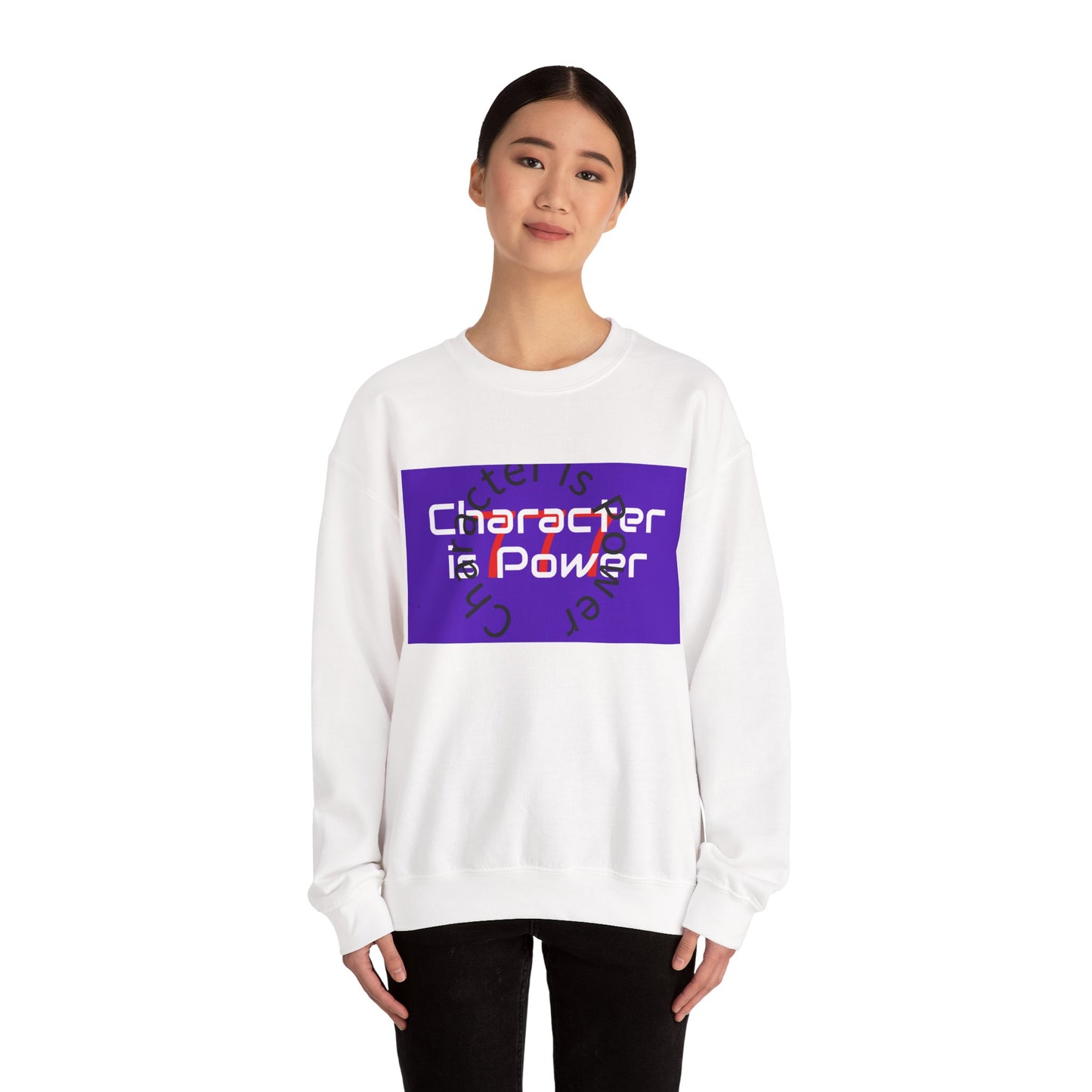 Empowering Character Sweatshirt | Cozy Unisex Pullover | Great for Gifting, Inspirational Wear, Everyday Comfort, Motivational Apparel