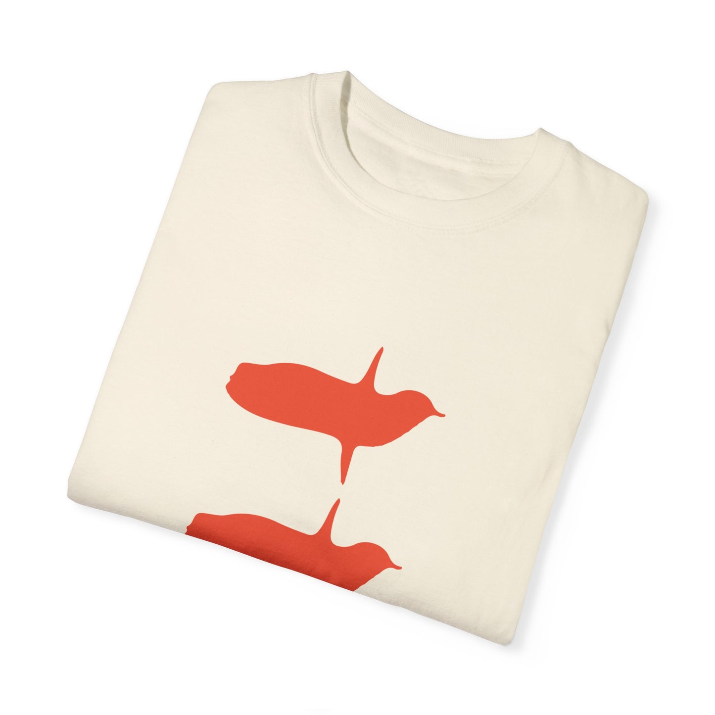 Bird design Garment-Dyed T-shirt