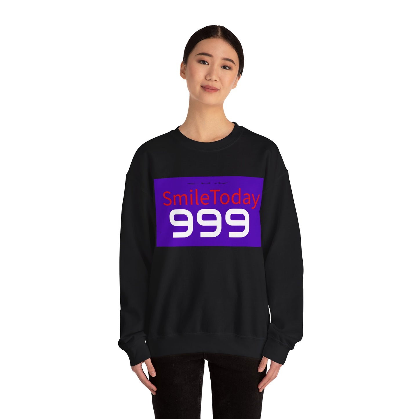 Unisex Heavy Blend Crewneck Sweatshirt - Smile Today Design, Cozy Fall Outfit, Gift for Him/Her, Motivational Apparel, Everyday Wear