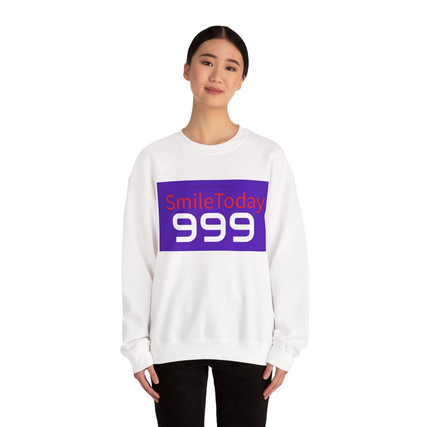 Unisex Heavy Blend Crewneck Sweatshirt - Smile Today Design, Cozy Fall Outfit, Gift for Him/Her, Motivational Apparel, Everyday Wear