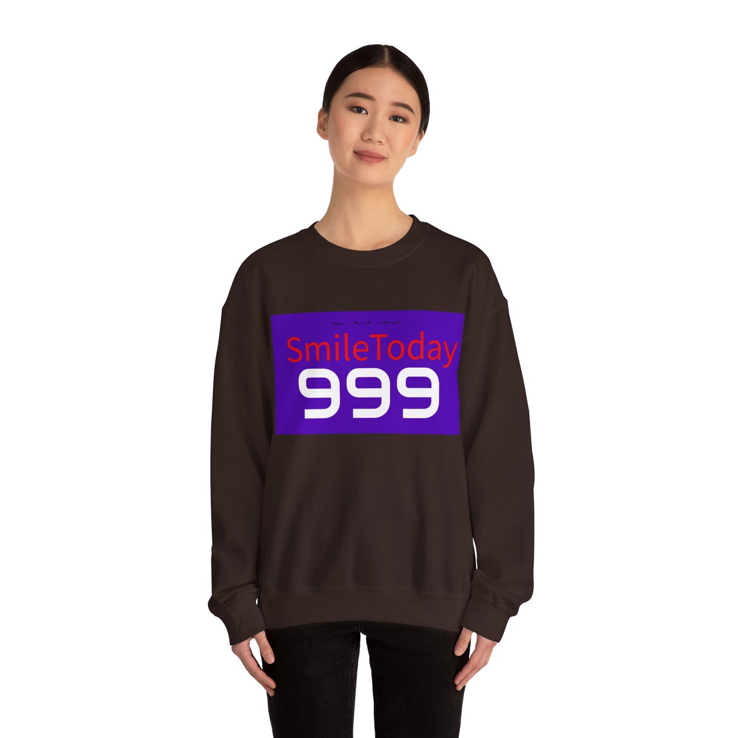 Unisex Heavy Blend Crewneck Sweatshirt - Smile Today Design, Cozy Fall Outfit, Gift for Him/Her, Motivational Apparel, Everyday Wear