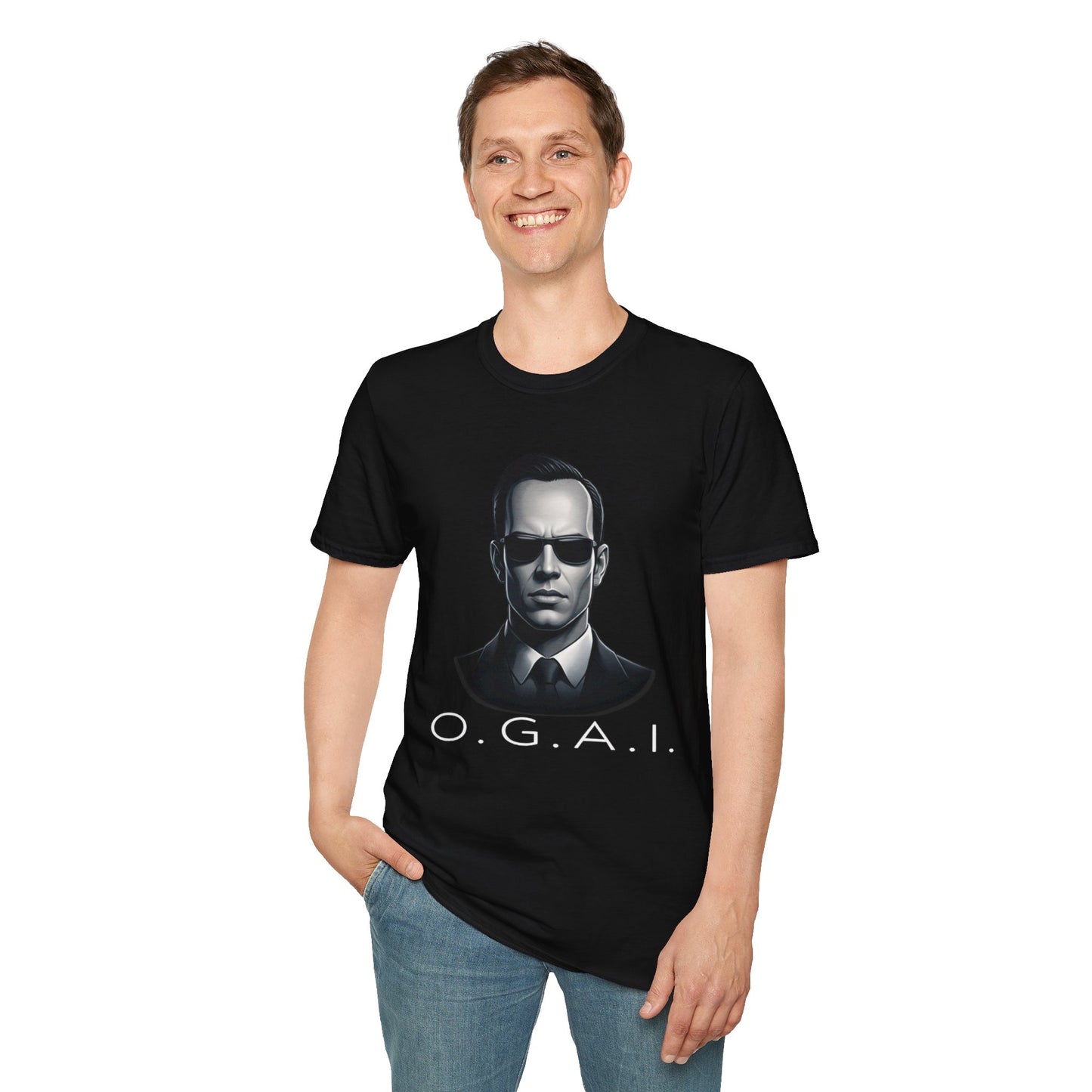 O.G.A.I. — The Suit & Sunglasses “System Agent” Tee (Unisex Softstyle)