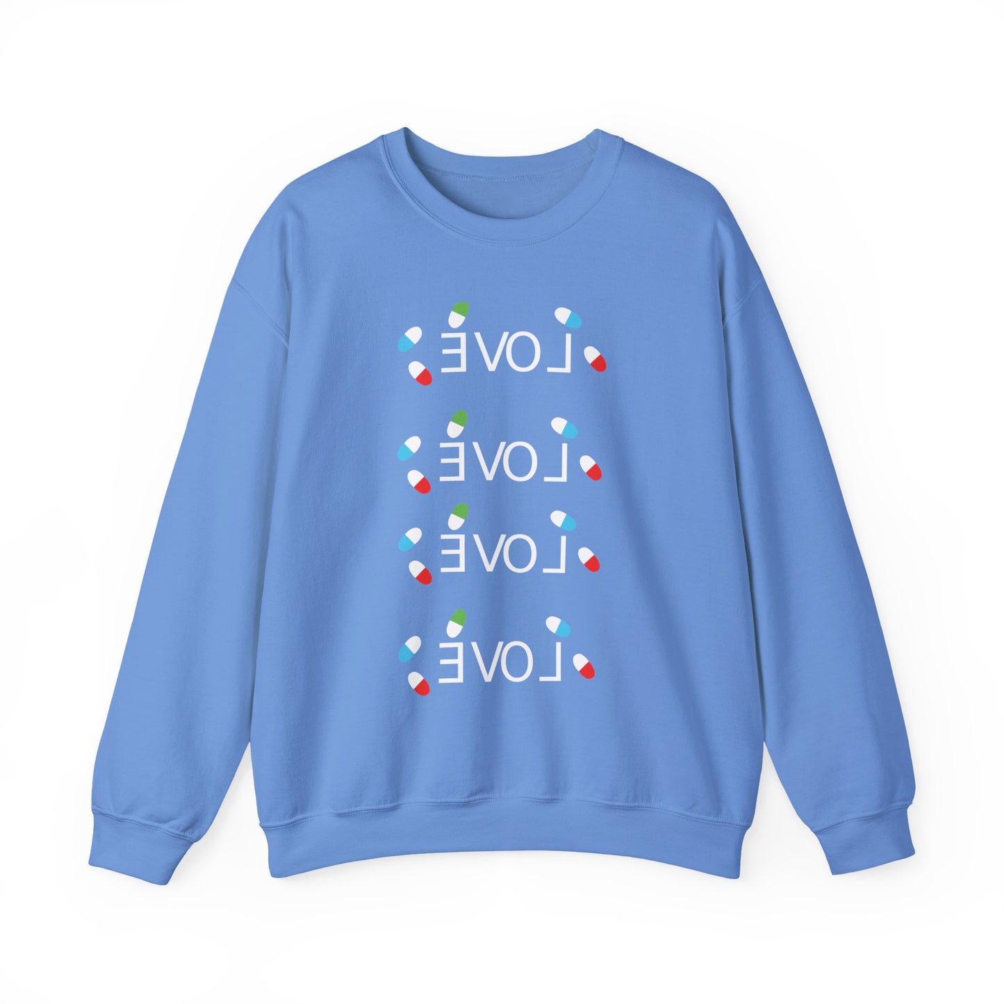 LOVE Colorful Heart Dots Crewneck Sweatshirt