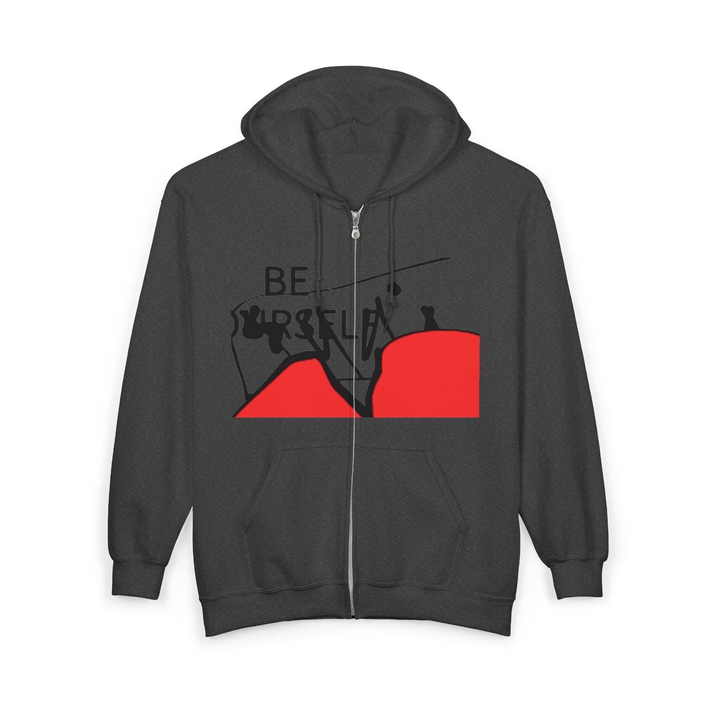 Inspirational Zip-Up Hoodie for Self-Expression | Gift for Friends, Motivational Apparel, Trendy Streetwear, Cozy Layering
