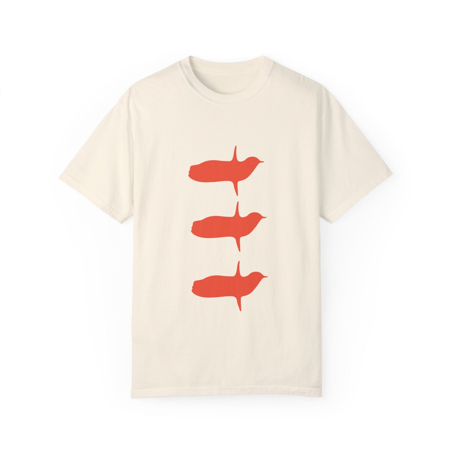 Bird design Garment-Dyed T-shirt - Vuri Clothing Original