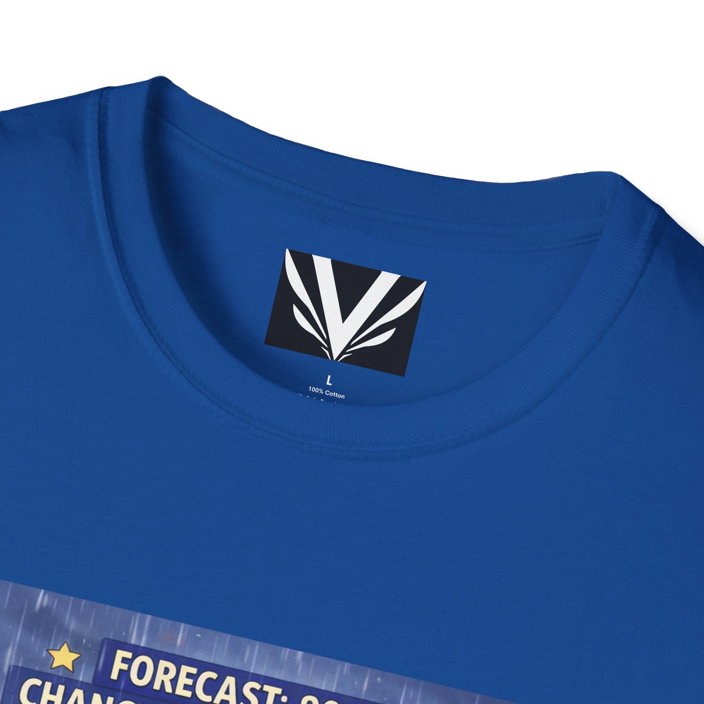 "Forecast: 80% Chance of Overthinking" Tee — Rainy Anime Mood Graphic (Unisex Softstyle)
