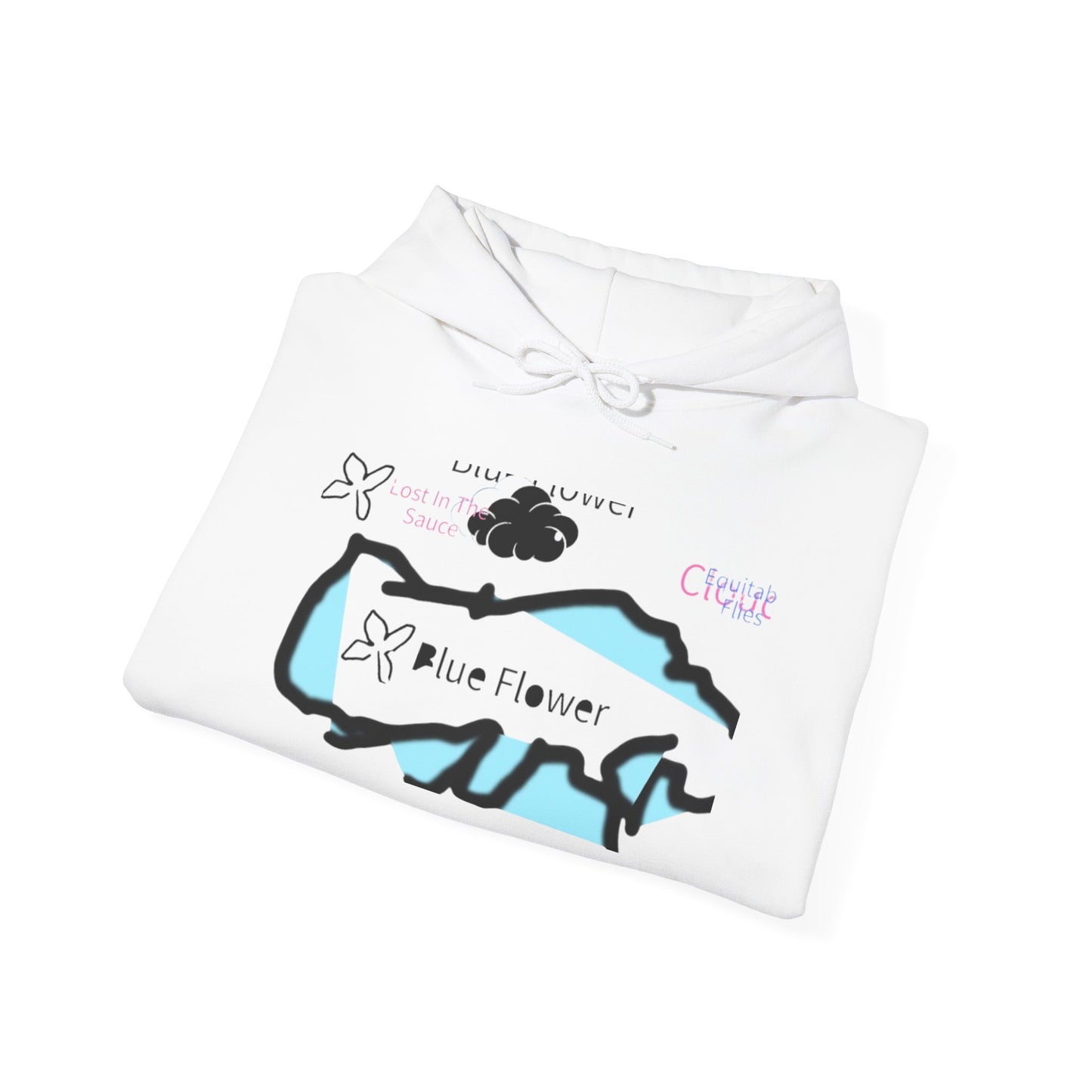 Blue flower cloud Hooded Sweatshirt