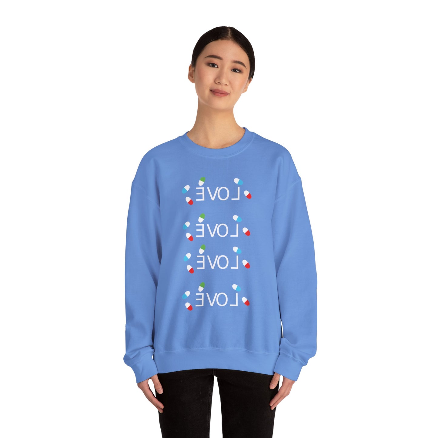 LOVE Colorful Heart Dots Crewneck Sweatshirt