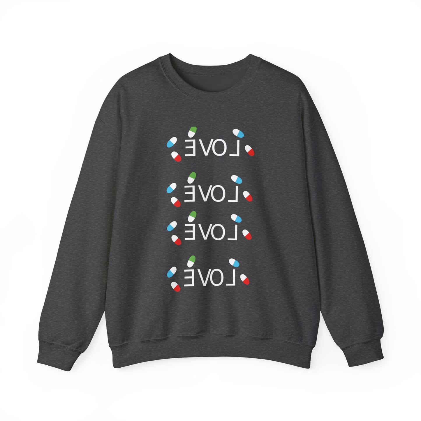 LOVE Colorful Heart Dots Crewneck Sweatshirt