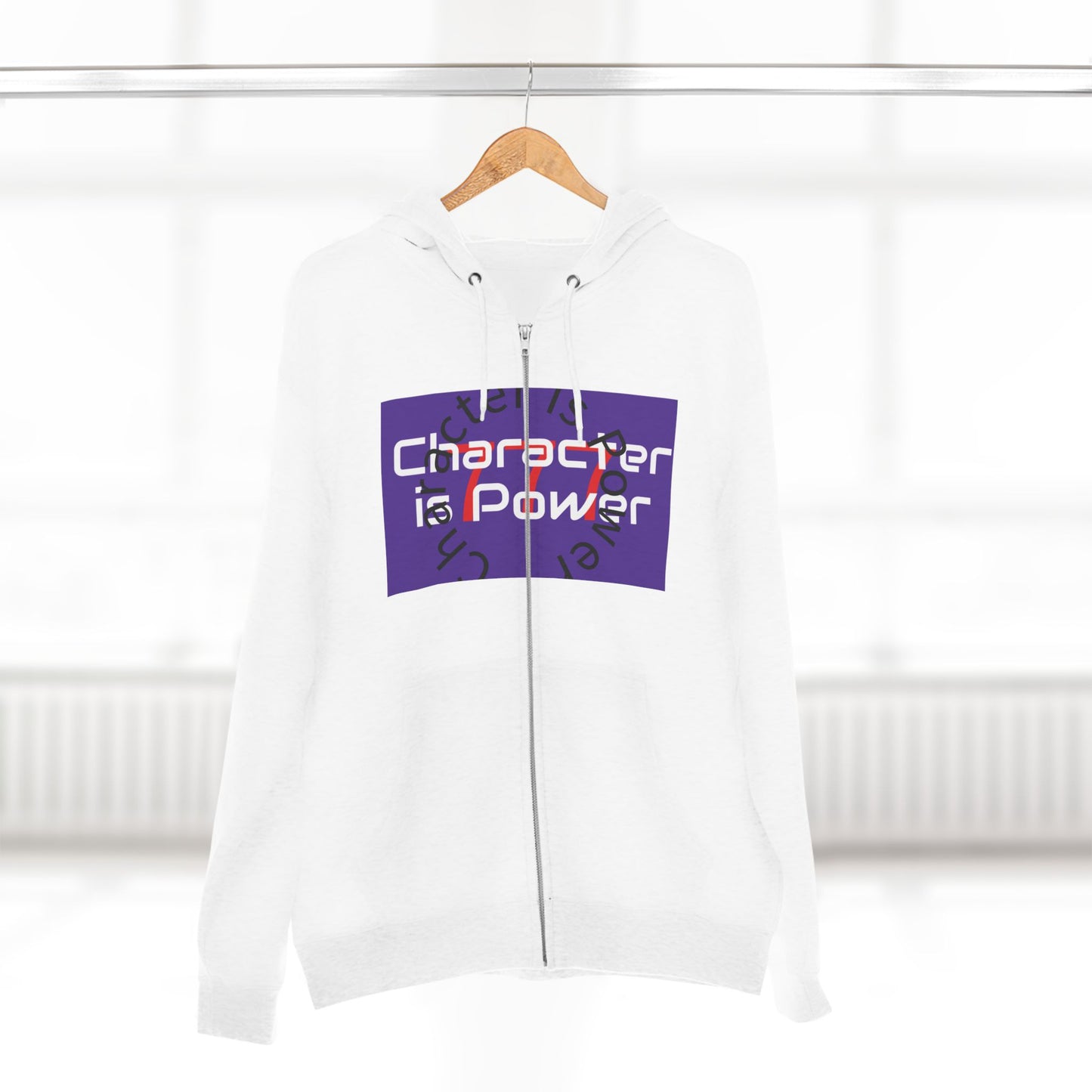 Character is power Zip Hoodie