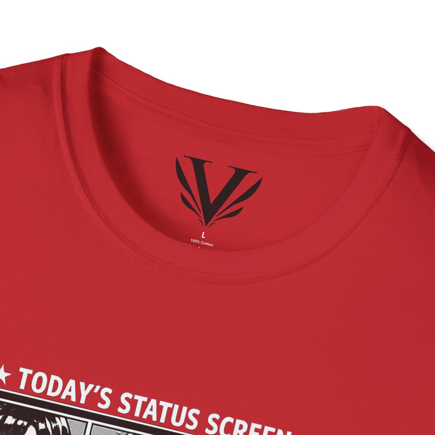 "Today’s Status Screen Tee" — Manga Mood Grid Graphic (Unisex Softstyle)