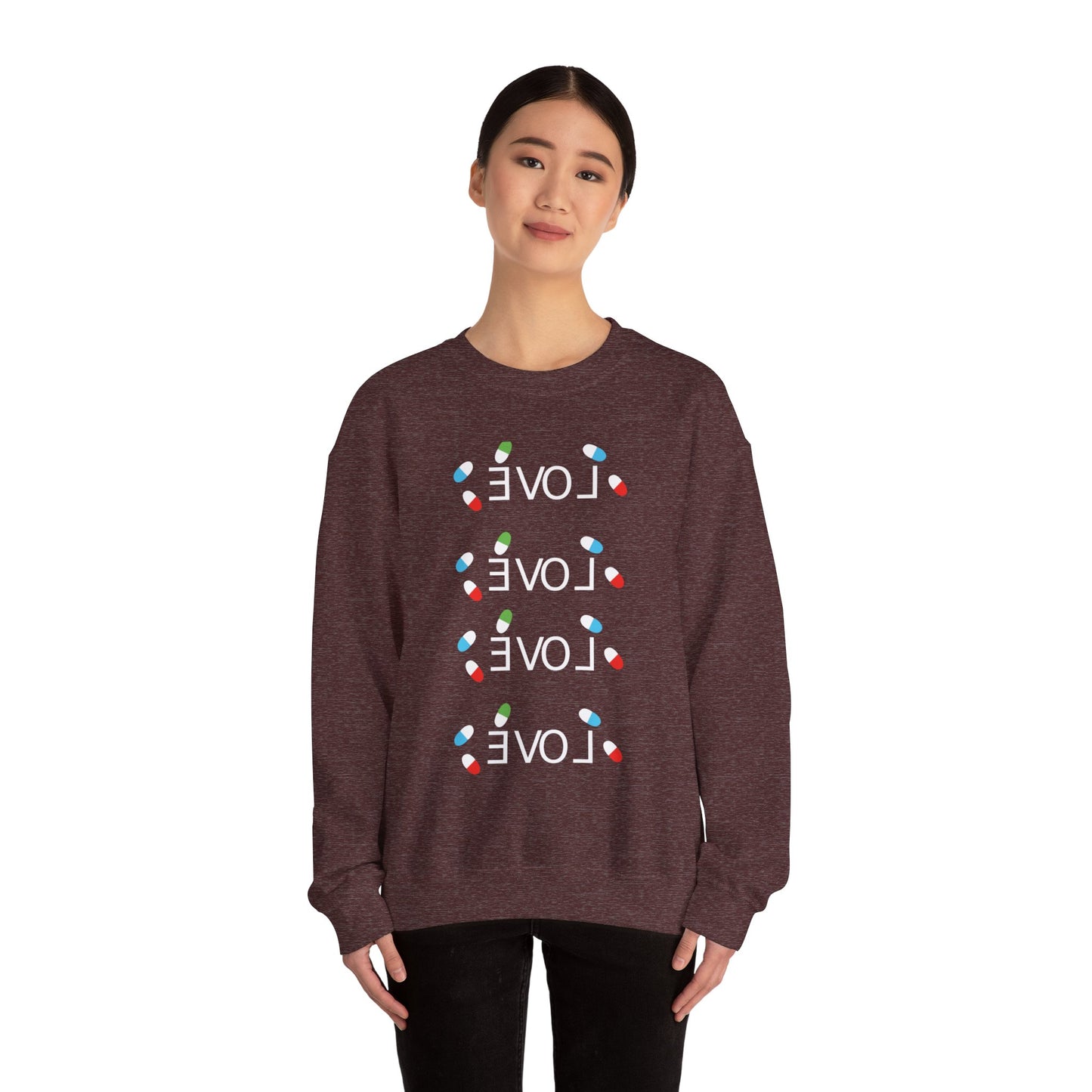 LOVE Colorful Heart Dots Crewneck Sweatshirt