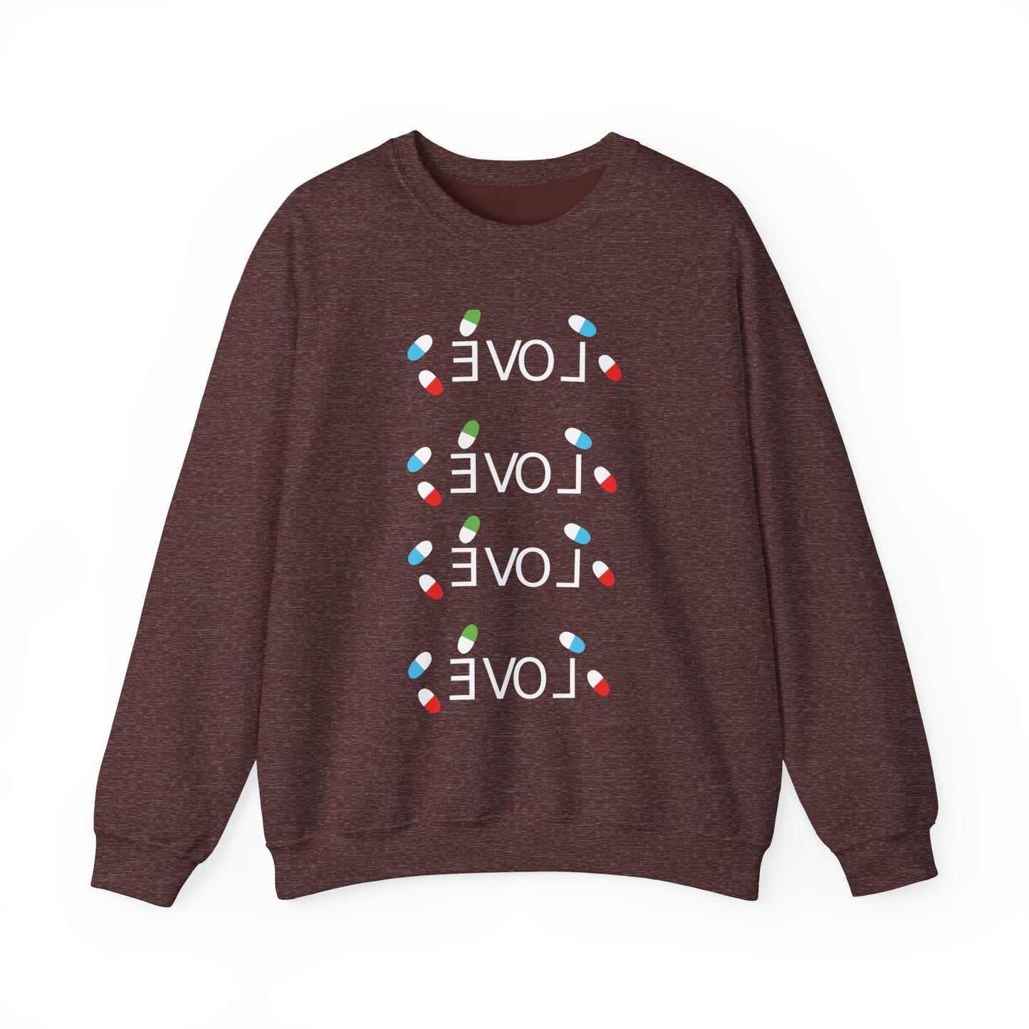 LOVE Colorful Heart Dots Crewneck Sweatshirt
