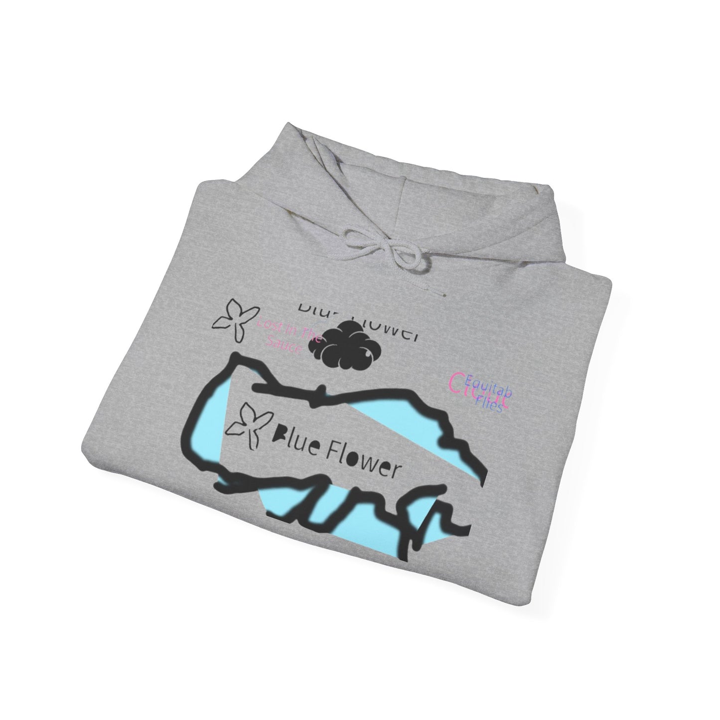 Blue flower cloud Hooded Sweatshirt