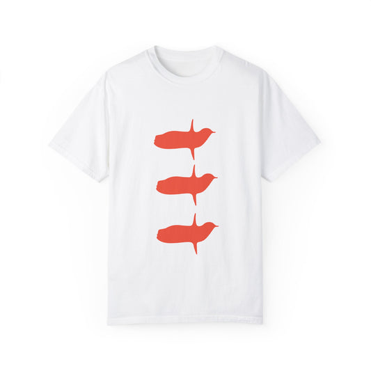 Bird design Garment-Dyed T-shirt - Vuri Clothing Original