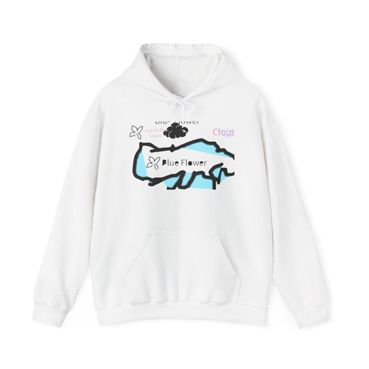 Blue flower cloud Hooded Sweatshirt